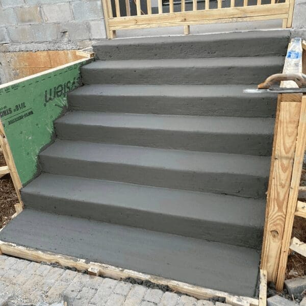 Residential Concrete Stairway poured and finished by MPC - Multiple Personnel Company, an exceptional concrete contracting company located in northeast GA